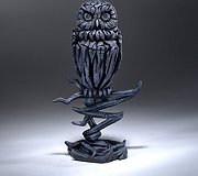 Edge Sculpture - Owl Midnight Blue
