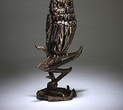 Edge Sculpture - Owl Golden