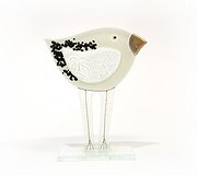Nobile Glass - Bird White Small