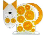 Nobile Glass Cat Orange